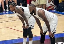 LeBron James soprende y tiene acción en la Drew League